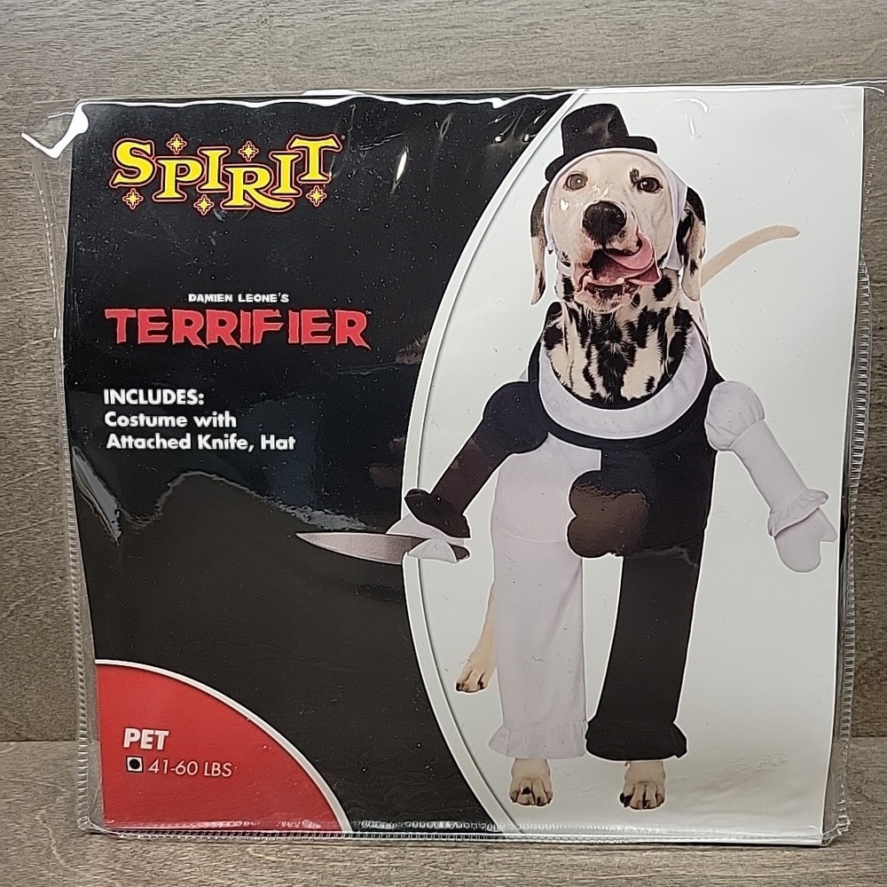 41-60 LB Pet Costume - Terrifier Art the Clown Pet Dog Cosplay Spirit Halloween